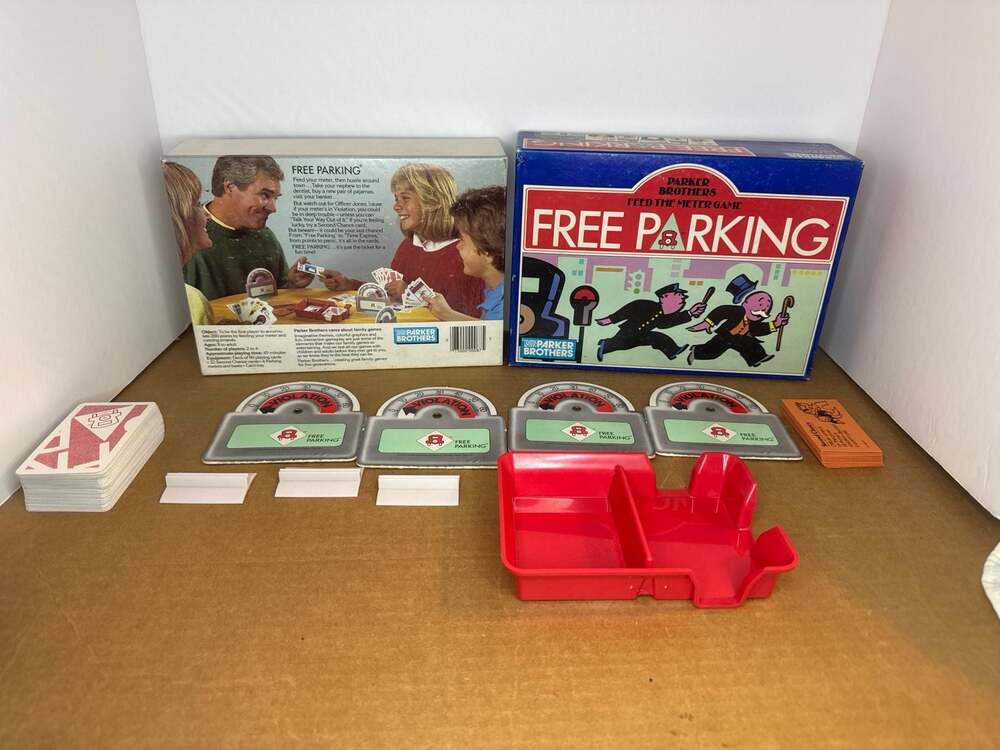 Vintage 1988 Parker Brothers Free Parking Feed The Meter Game